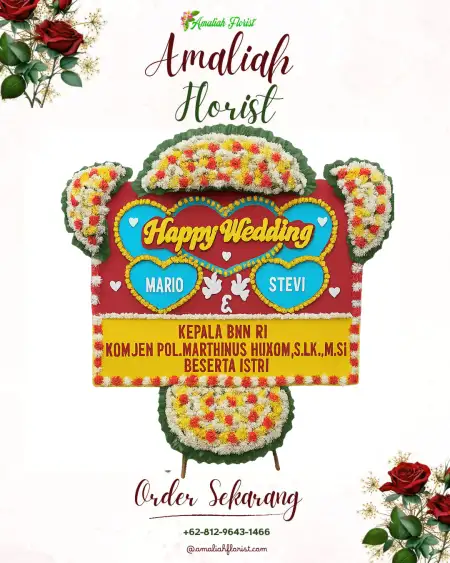 Papan Bunga Pernikahan Binturu